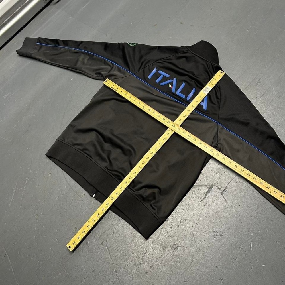 Vintage Y2K Fila sport Italy soccer zip up black and grey track jacket - Picture 4 of 4